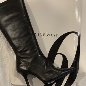 Nine West Leather Black Boots